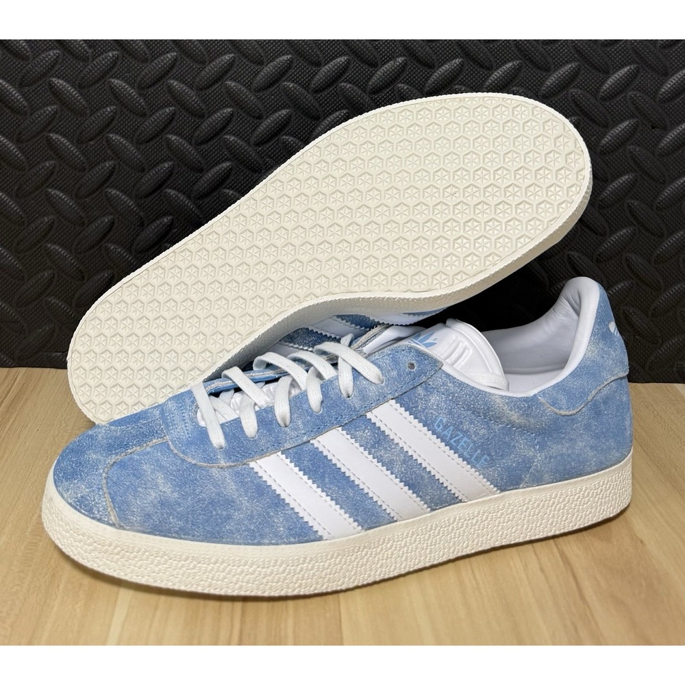 Adidas Gazelle Semi Blue Burst Cloud White Sneakers IH9864 Mens Size 8.5 NEW